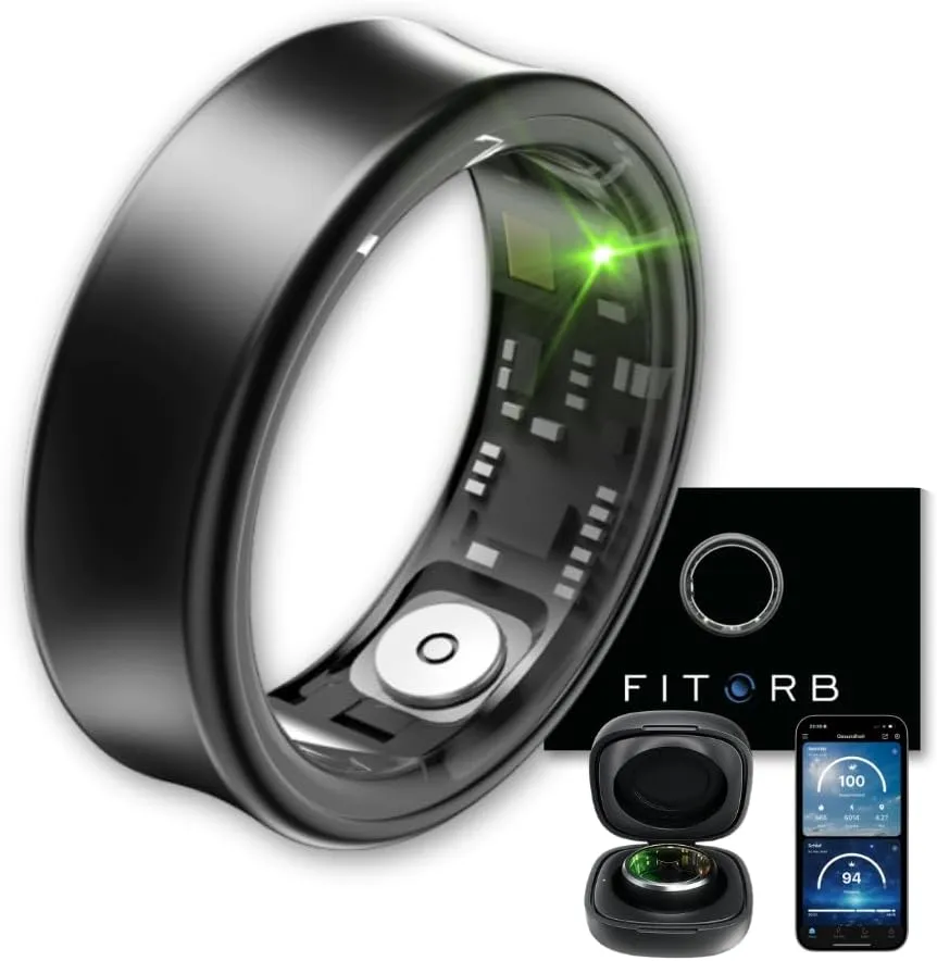 Smart Ring Pro - Das Original. High-Tech Fitness- & Gesundheitsring, Schlafanalyse, 24/7 Aktivitätstracking. Temperatur…