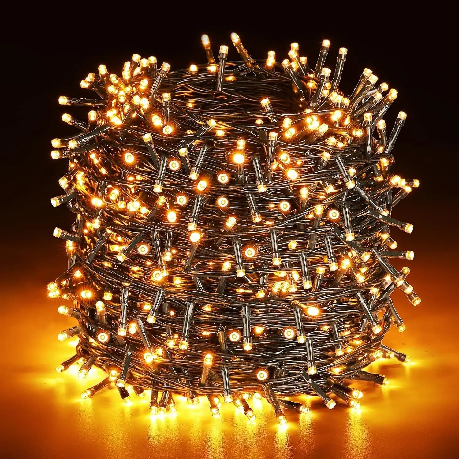 1000 LED Lichterkette Outdoor, 100m Warmweiß mit Memory, 8 Modi
