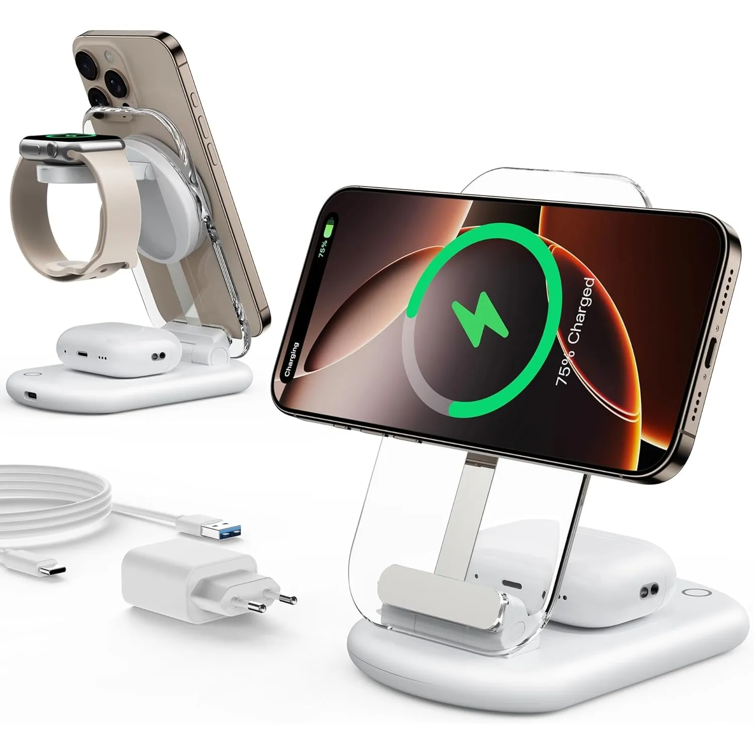 3 in 1 Mag Safe Ladestation für Apple Watch und iPhone & AirPods