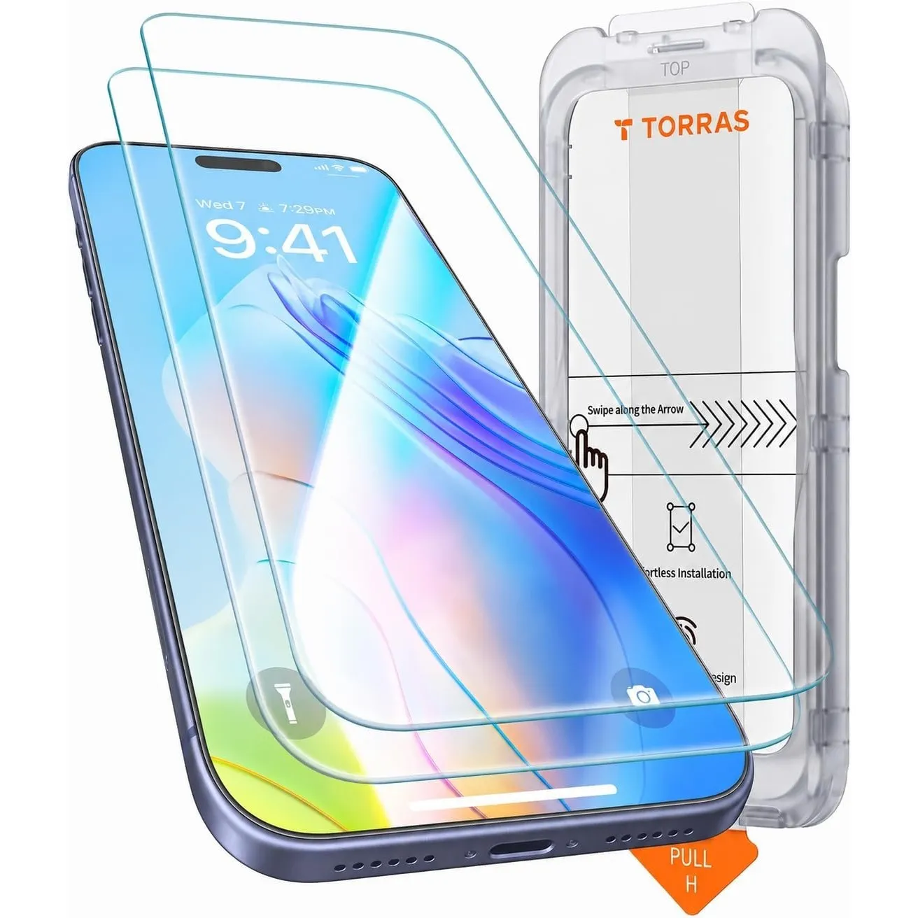 TORRAS für iPhone 17 Pro für Panzerglas 9H+ Folie TOP Stoßfest, 2 Stück