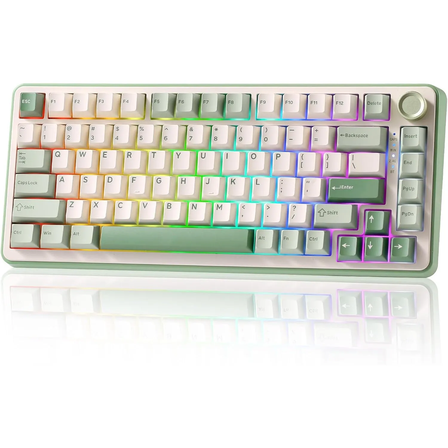 YUNZII B75 PRO Kabellose Mechanische Tastatur (Matcha Green,Cocoa Cream) | 75% Gaming Tastatur, BT/Type-C/2.4G,Hot Swap…
