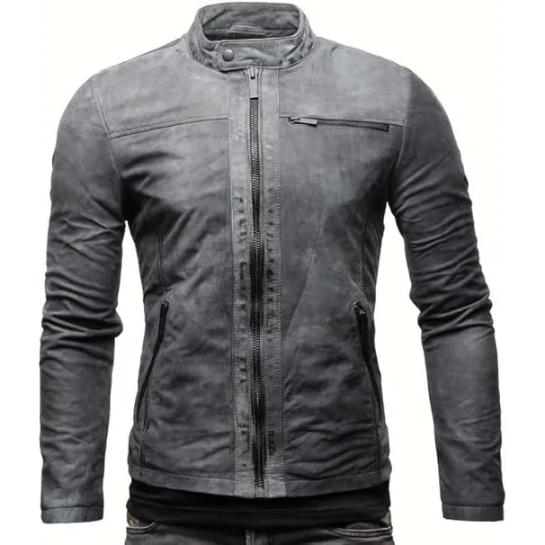 Crone Epic Herren Lederjacke Cleane Basic Leder Jacke in vielen Varianten und Farben