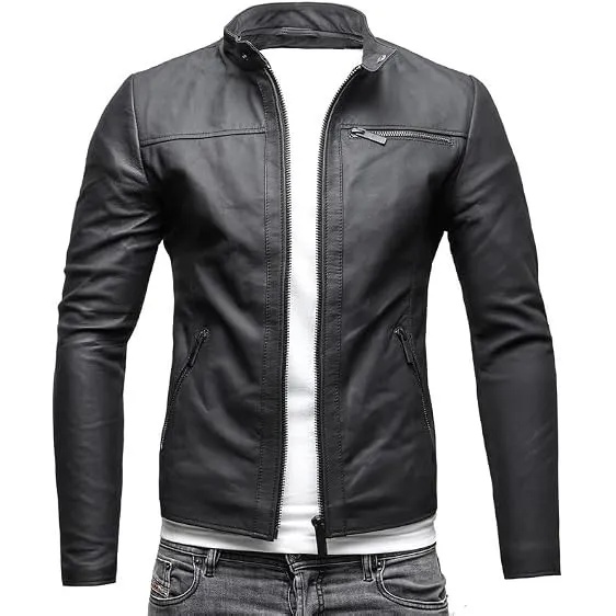 Crone Epic Herren Lederjacke Echtleder Jacke