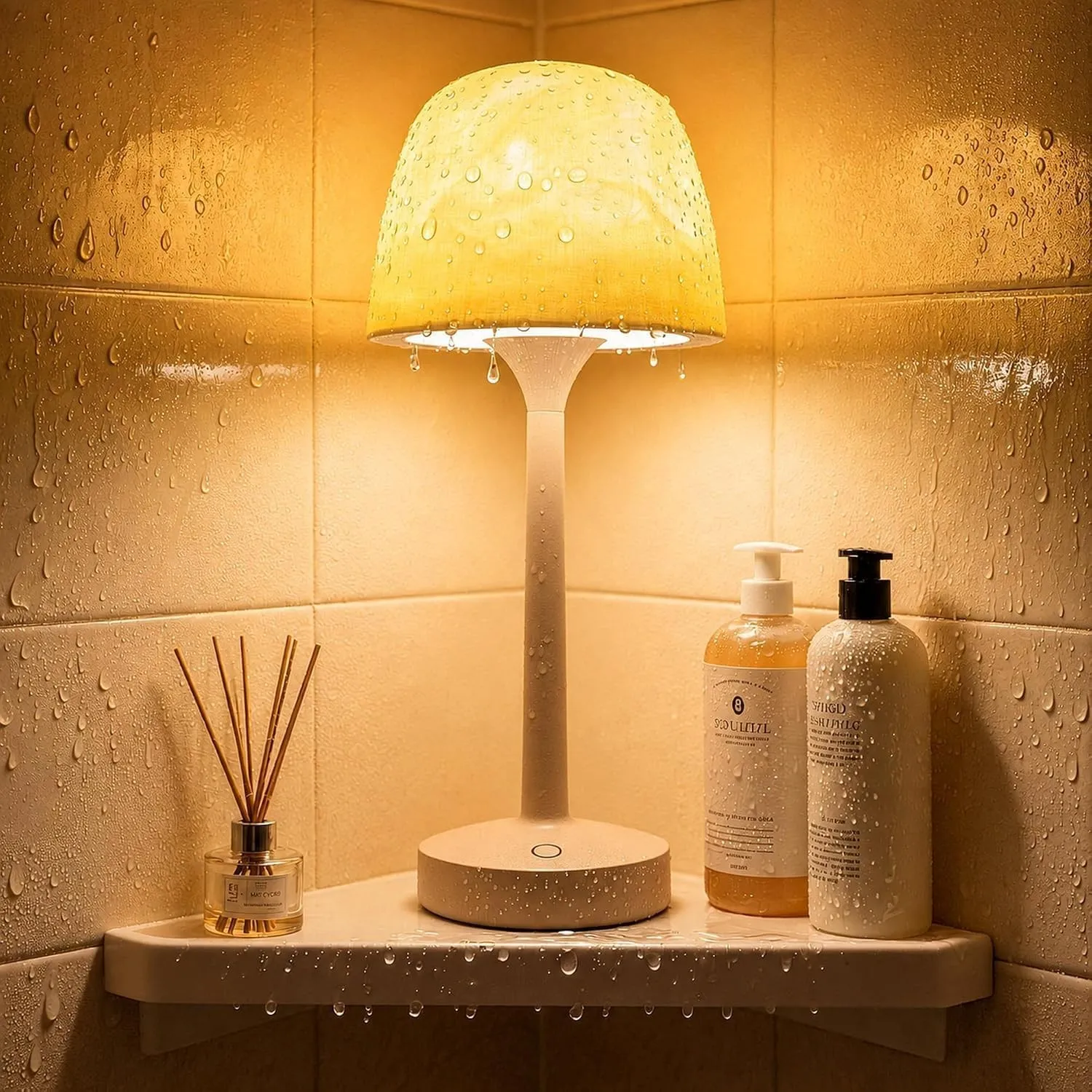 Umikk LED Duschlampe Wasserdicht, 16-Farben-Projektion, Wiederaufladbar
