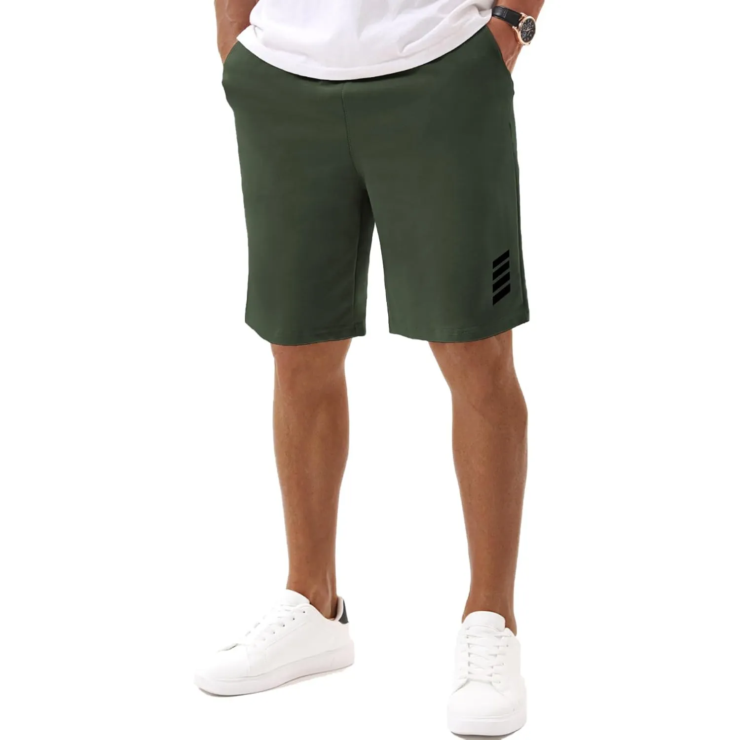 Kurze Hosen Herren Sweatshorts Herren Baumwolle，Sommer-Sportshorts mit Taschen & elastischem Bund für Casual ，Jogging ，…
