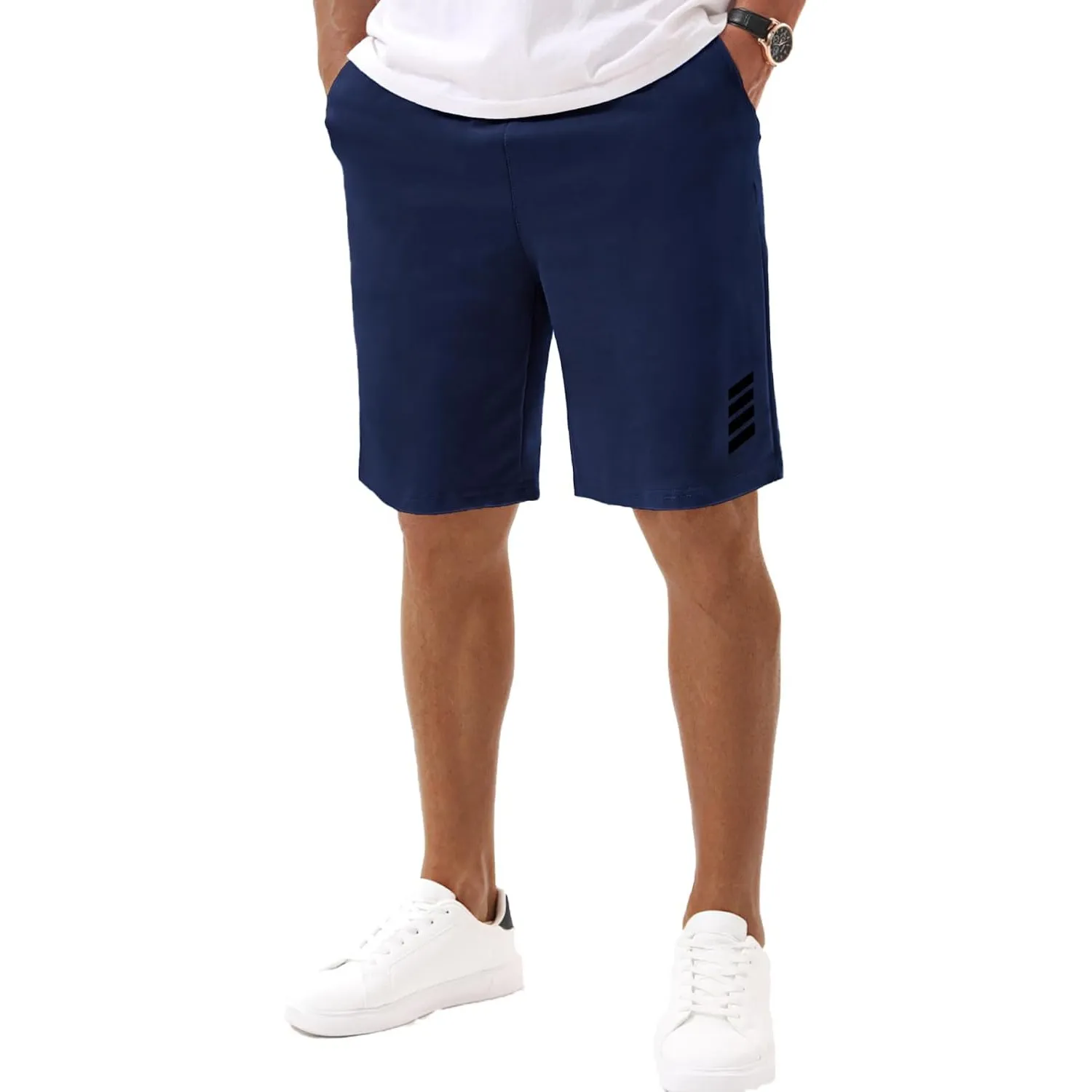 Kurze Hosen Herren Sweatshorts Herren Baumwolle，Sommer-Sportshorts mit Taschen & elastischem Bund für Casual ，Jogging ，…