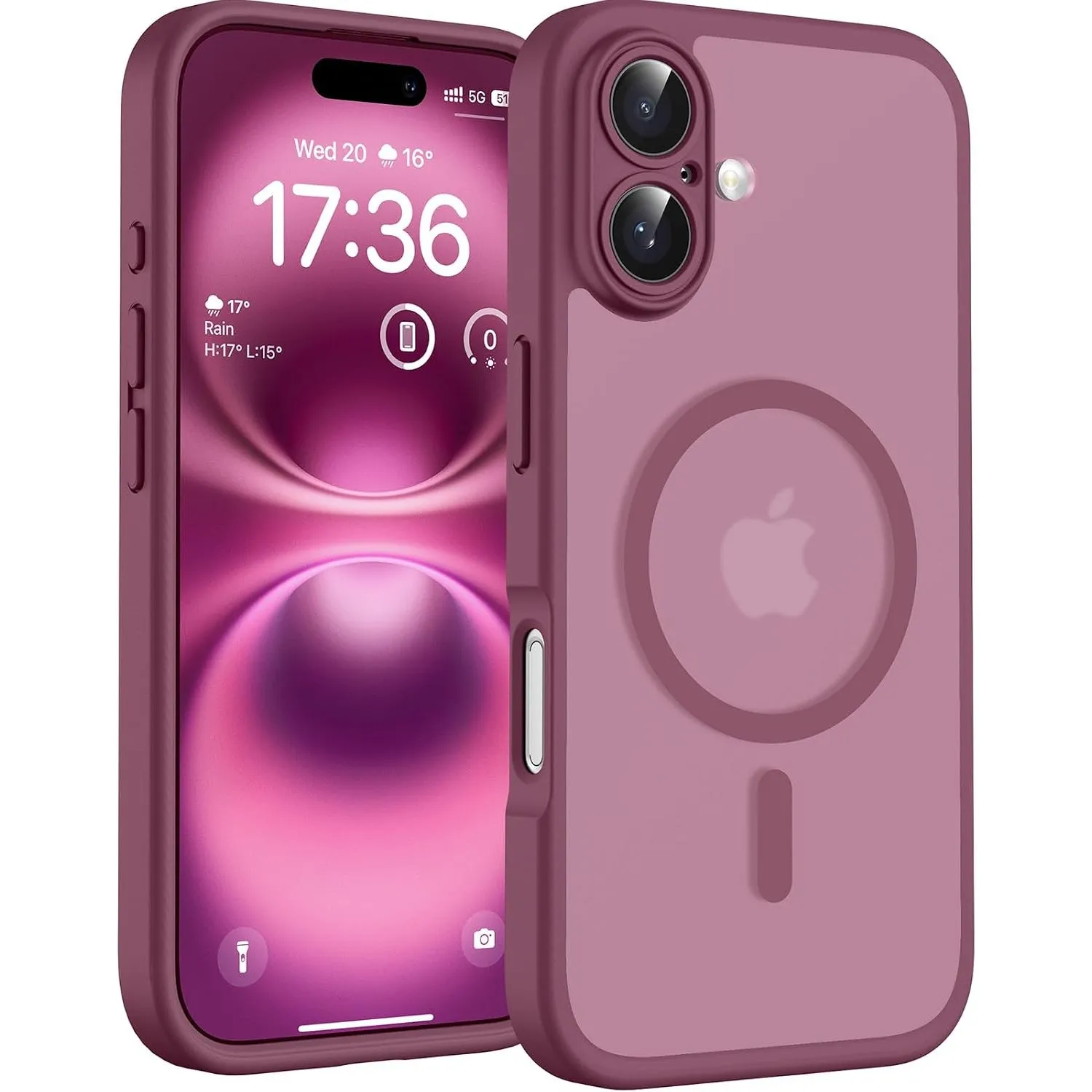 TOCOL für iPhone 16 Hülle, Kompatibel mit MagSafe, Pflaume
