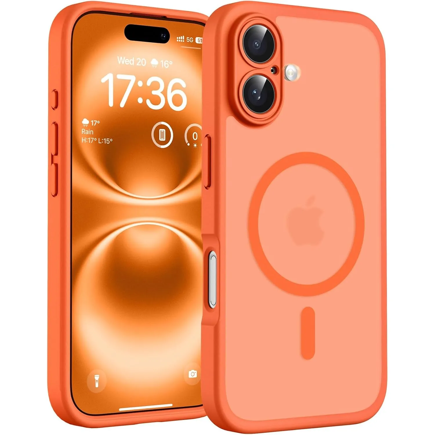 TOCOL für iPhone 16 Hülle, Kompatibel mit MagSafe, Orange