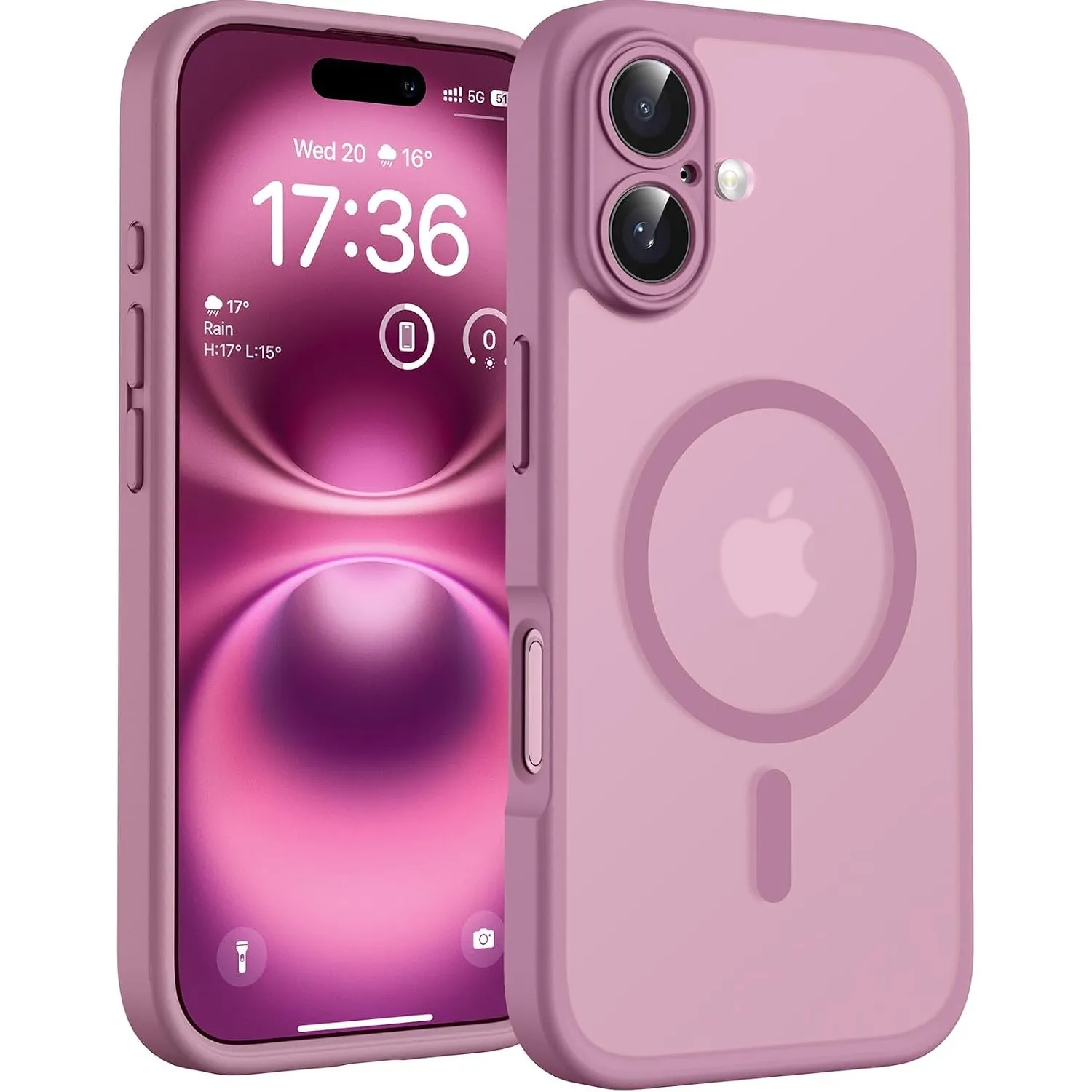 TOCOL für iPhone 16 Hülle, Kompatibel mit MagSafe, Flieder Lila
