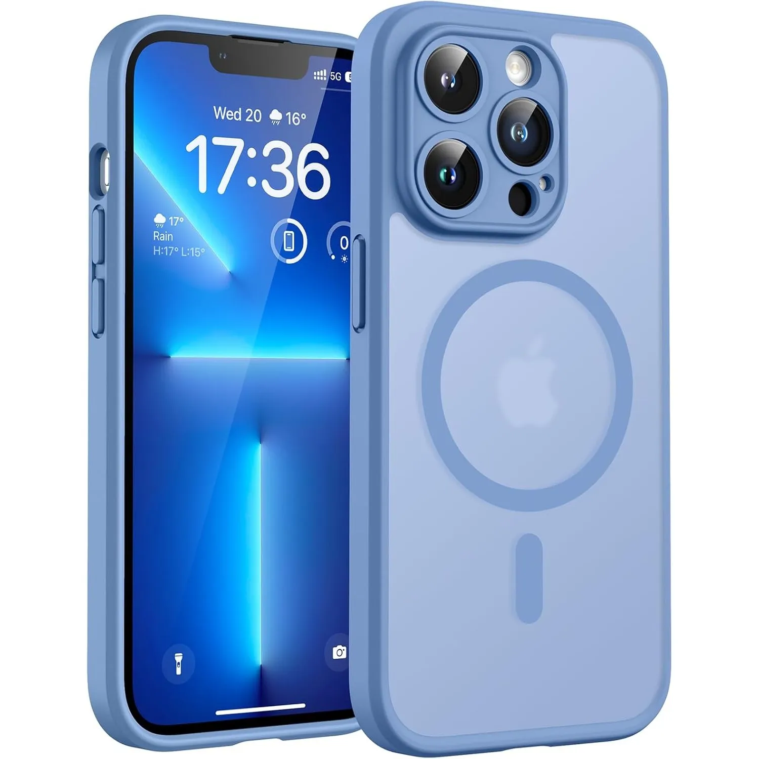 TOCOL für iPhone 13 Pro Max Hülle, Kompatibel mit MagSafe, Hellblau