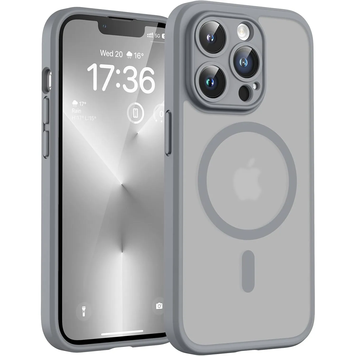 TOCOL für iPhone 13 Pro Hülle, Kompatibel mit MagSafe, Grau