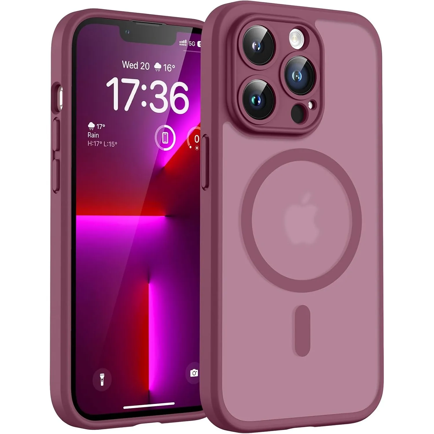 TOCOL für iPhone 13 Pro Hülle, Kompatibel mit MagSafe, Pflaume