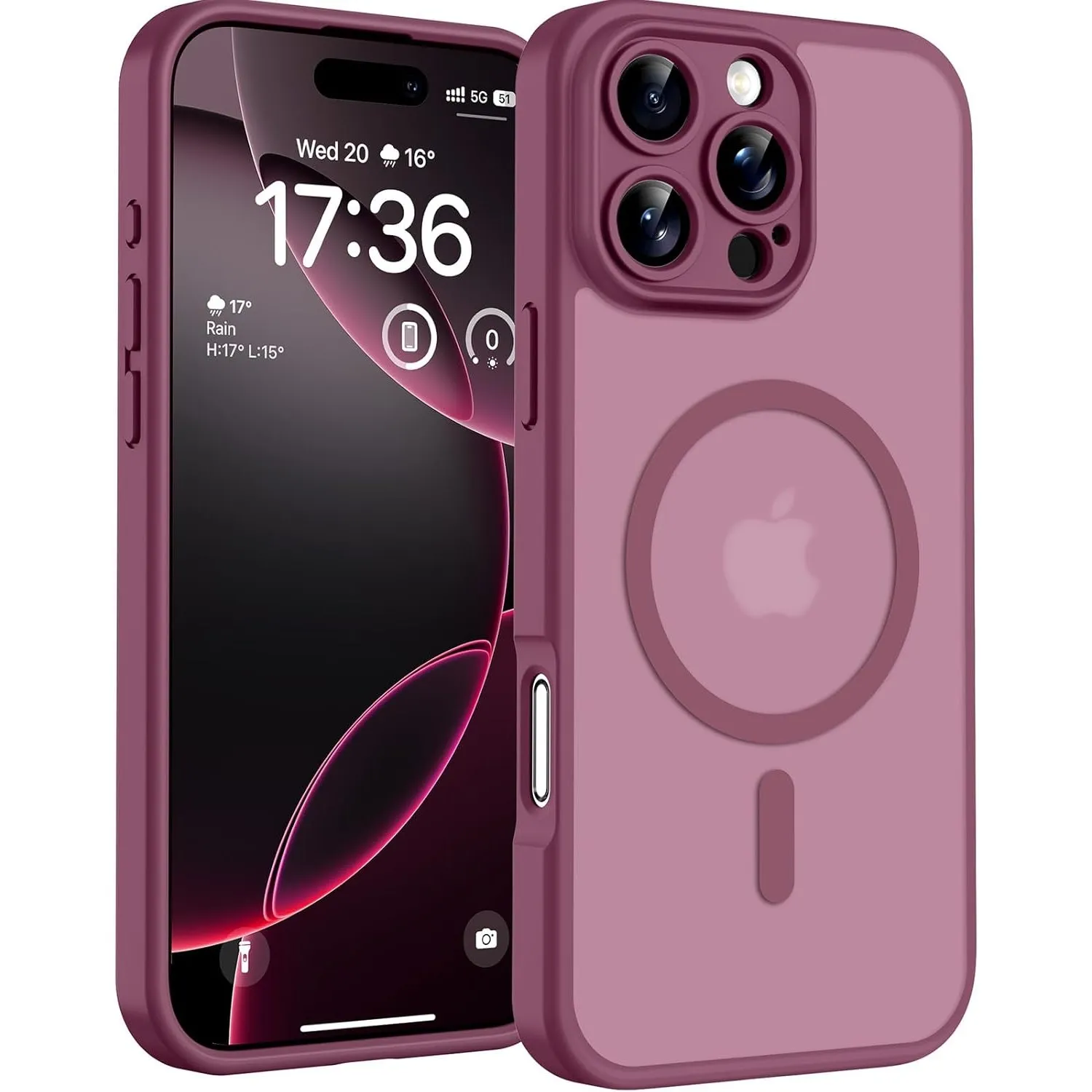 TOCOL für iPhone 16 Pro Max Hülle, Kompatibel mit MagSafe, Pflaume