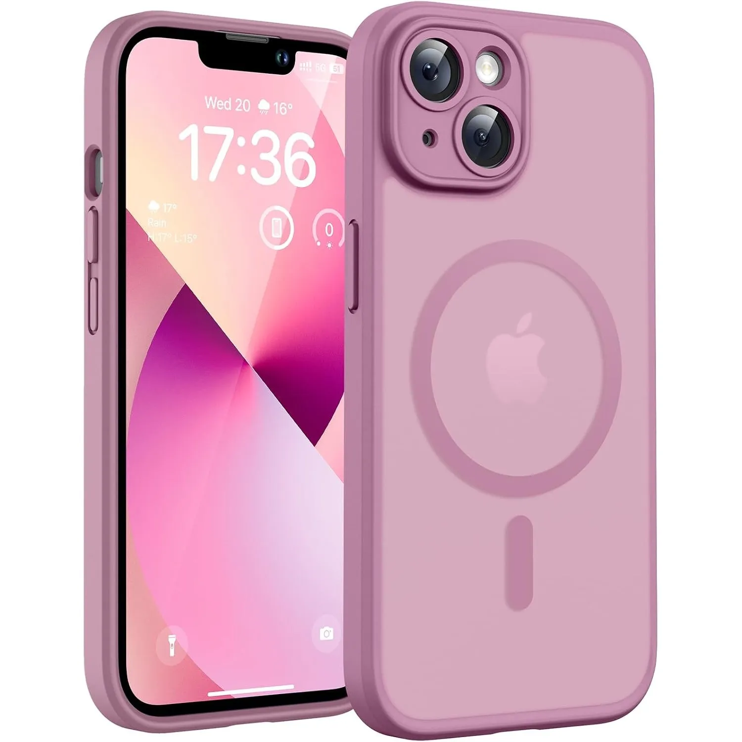 TOCOL für iPhone 13 Hülle, Kompatibel mit MagSafe, Flieder Lila