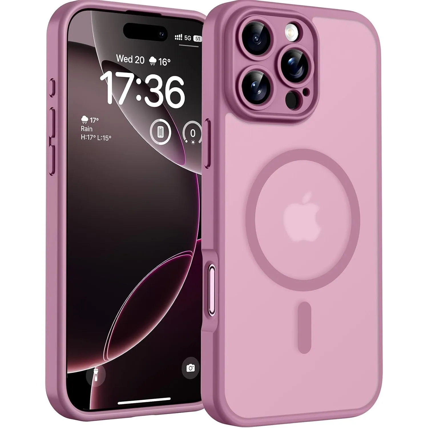 TOCOL für iPhone 16 Pro Hülle, Kompatibel mit MagSafe, Flieder Lila