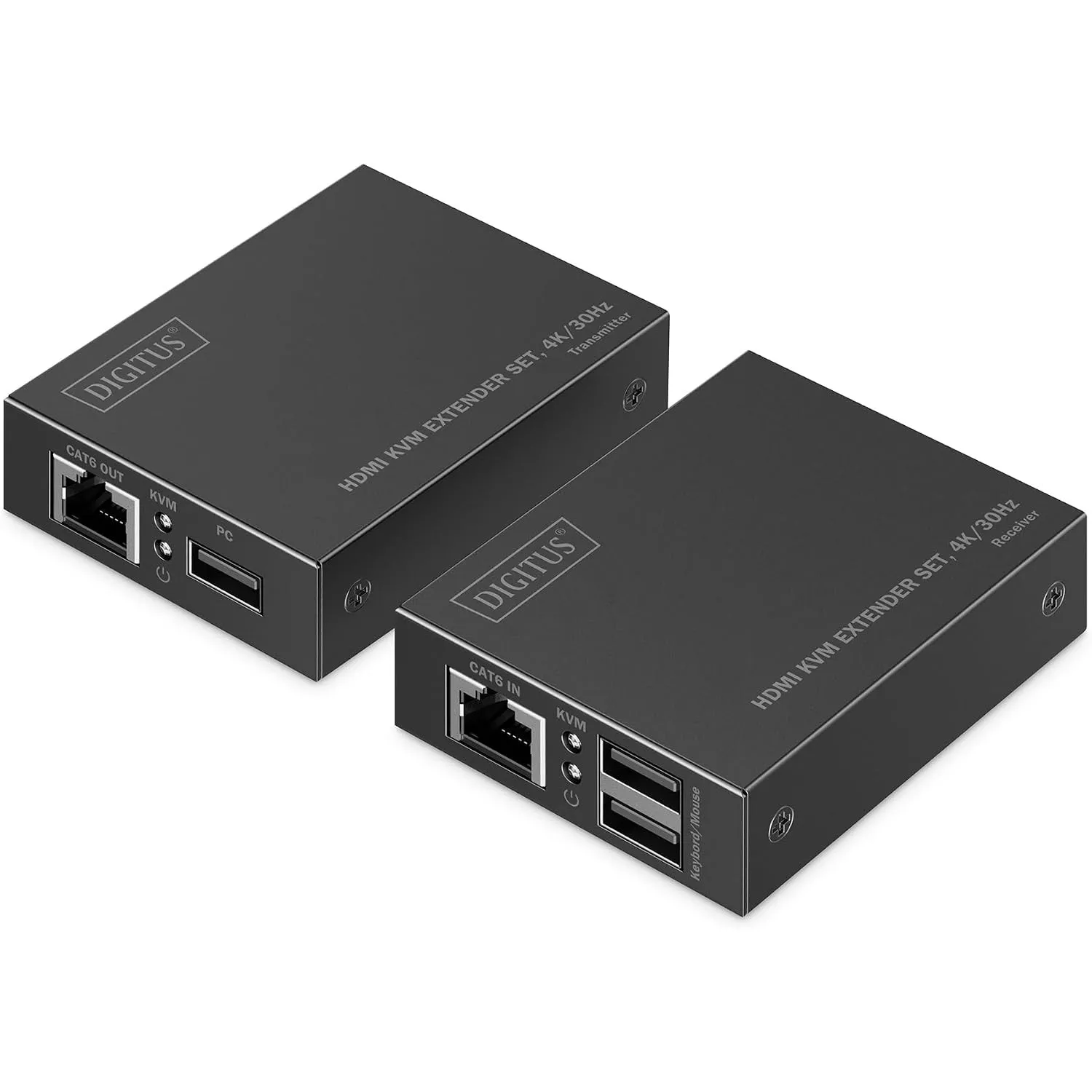 DIGITUS HDMI KVM Extender – UHD 4k 30Hz – 60 m über LAN-Kabel ab CAT 6