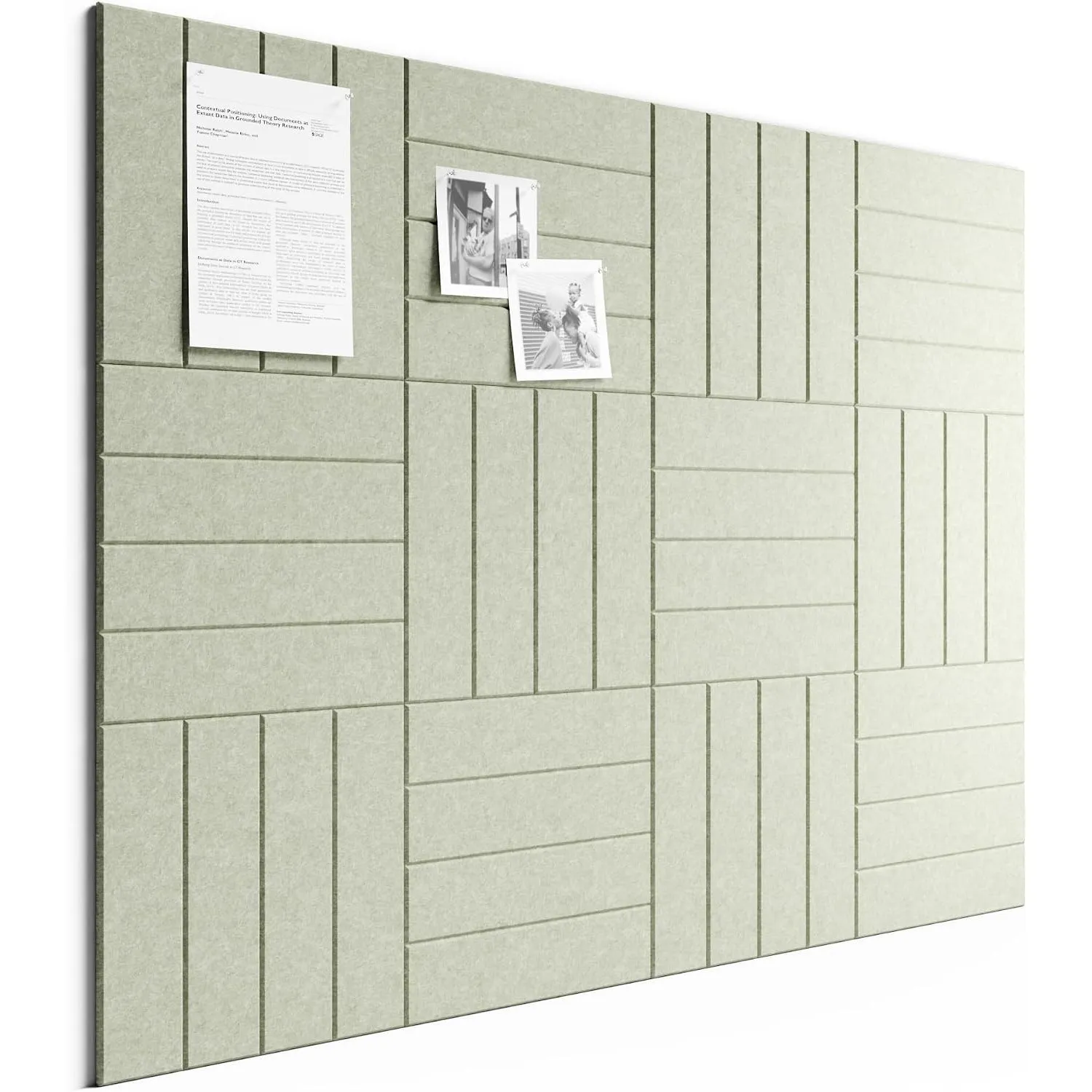Bumusty Große Filz Pinnwand 120 x 90 cm, 12er-Pack, Salbeigrün