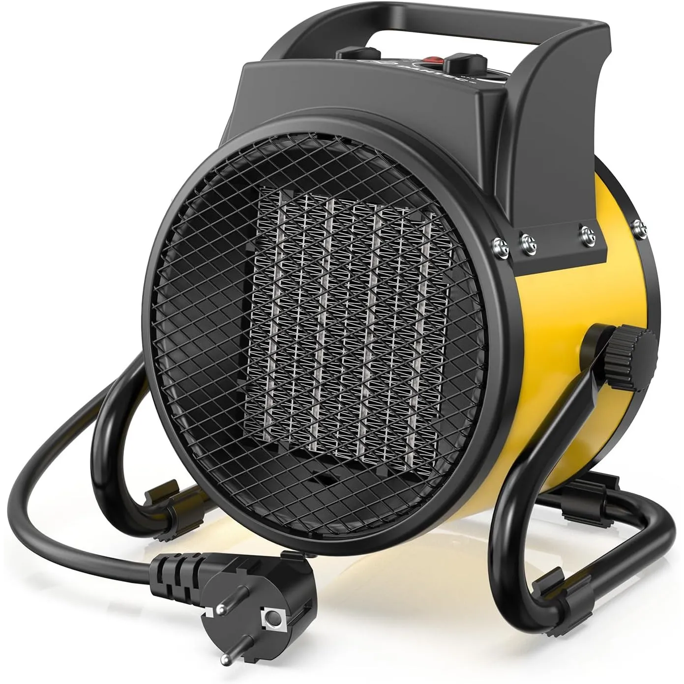 DAHTEC Elektro Heizlüfter 2000 Watt Keramik mit Thermostat, 2 Heizstufen