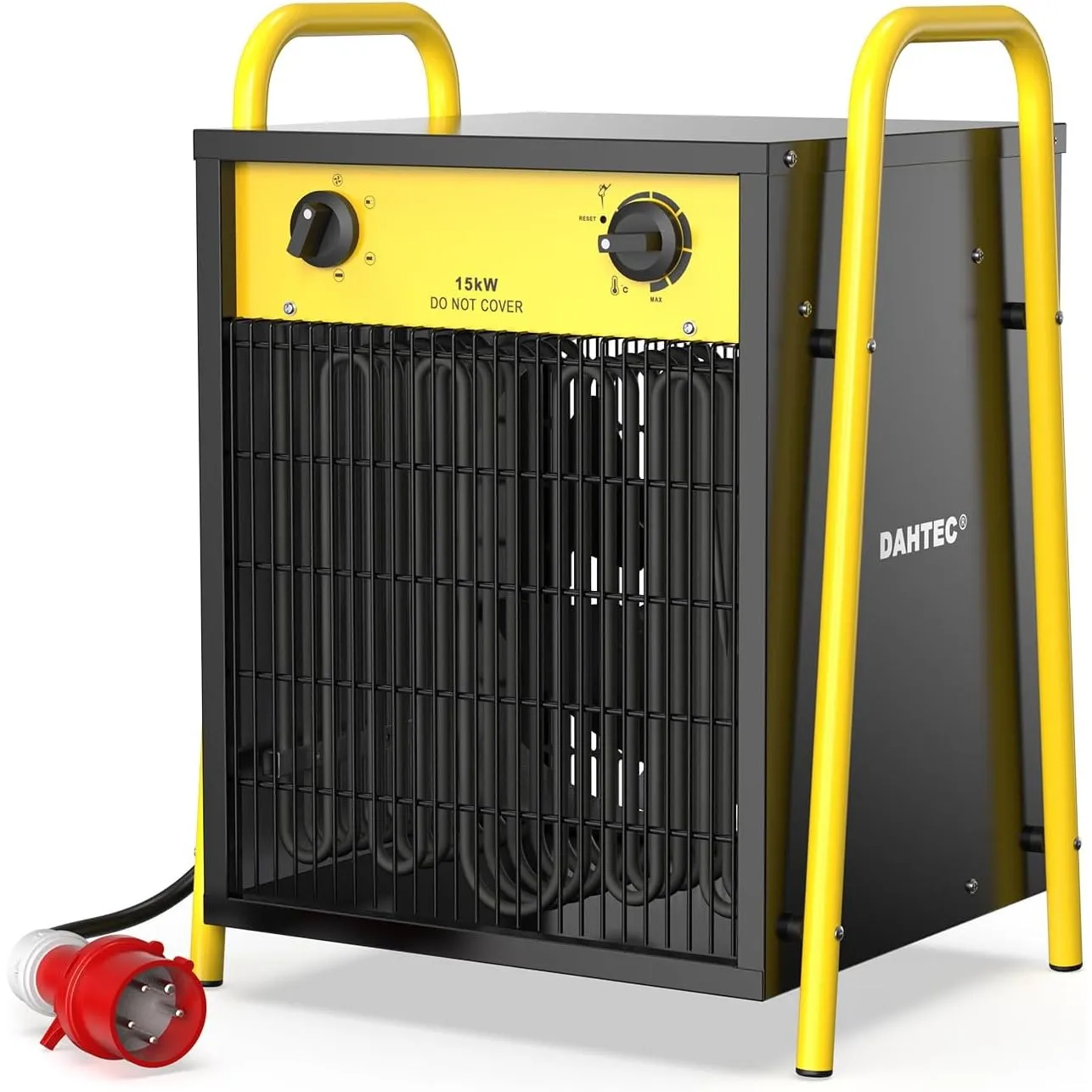 DAHTEC 15 kW Elektro Heizlüfter Große Räume mit Thermostat & 3 Heizstufen