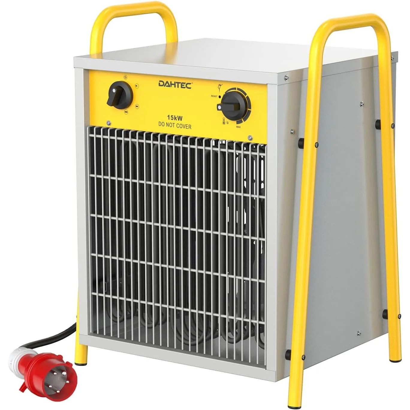 DAHTEC 15 kW Elektro Heizlüfter Große Räume mit Thermostat & 3 Heizstufen