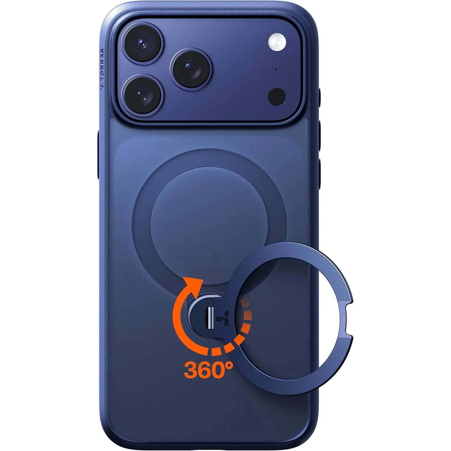 TORRAS Q3 Spin für iPhone 17 Pro Max Hülle 360°für MagSafe Ständer, Blau