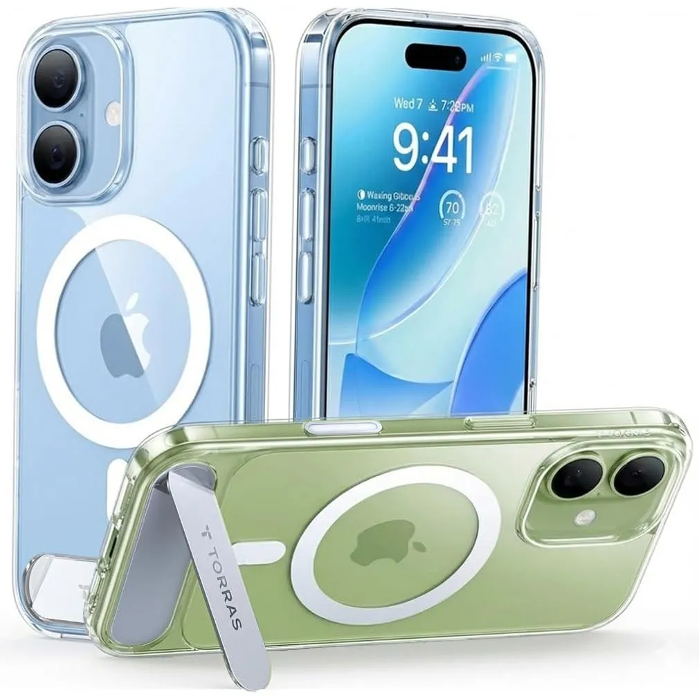 TORRAS Ostand L1 für iPhone 17 Hülle für MagSafe Ständer Transparent