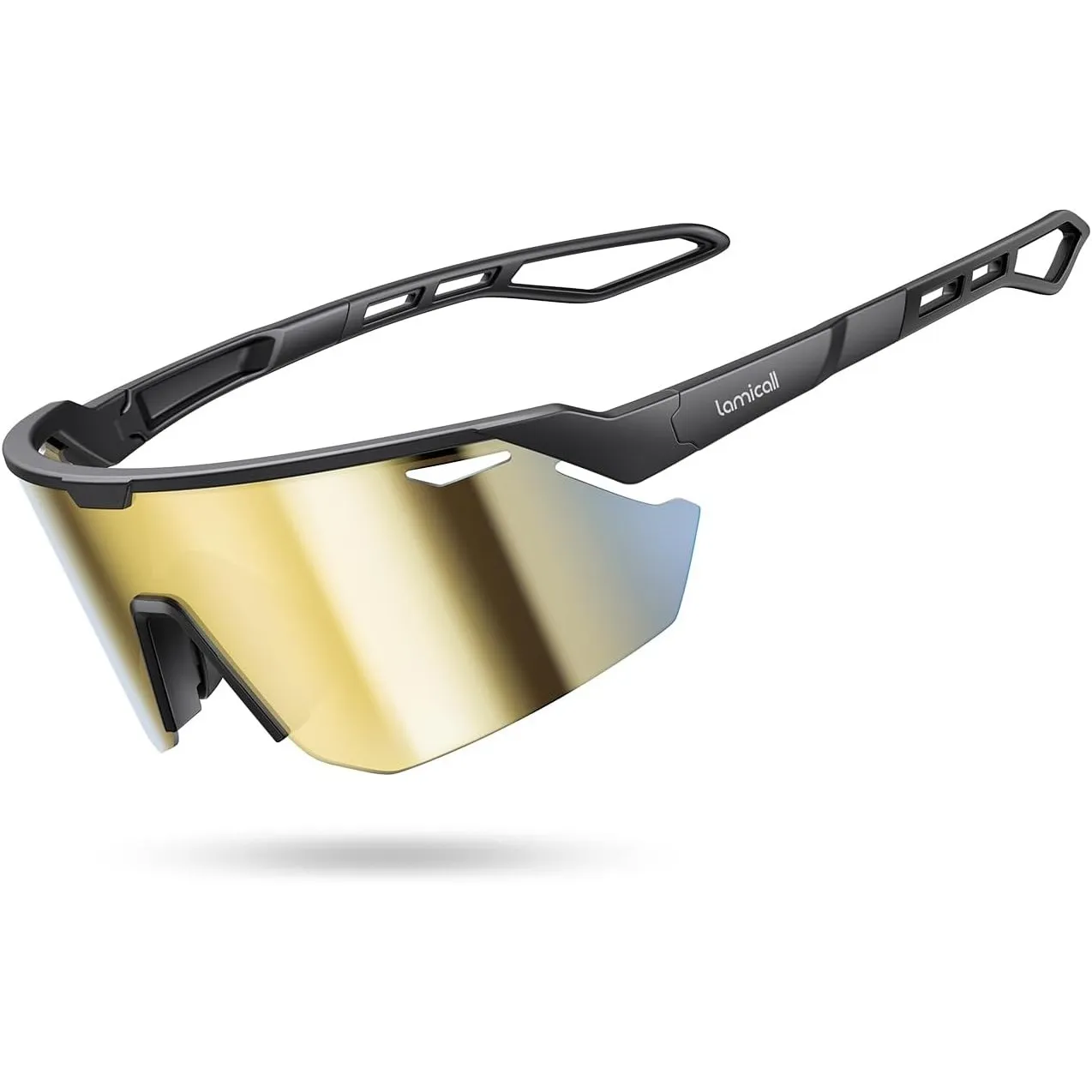 Lamicall Schnelle Brille Herren, Fahrradbrille Damen - [24g TR-90 Super Leicht] Polarisiert Sportbrille Laufbrille mit …