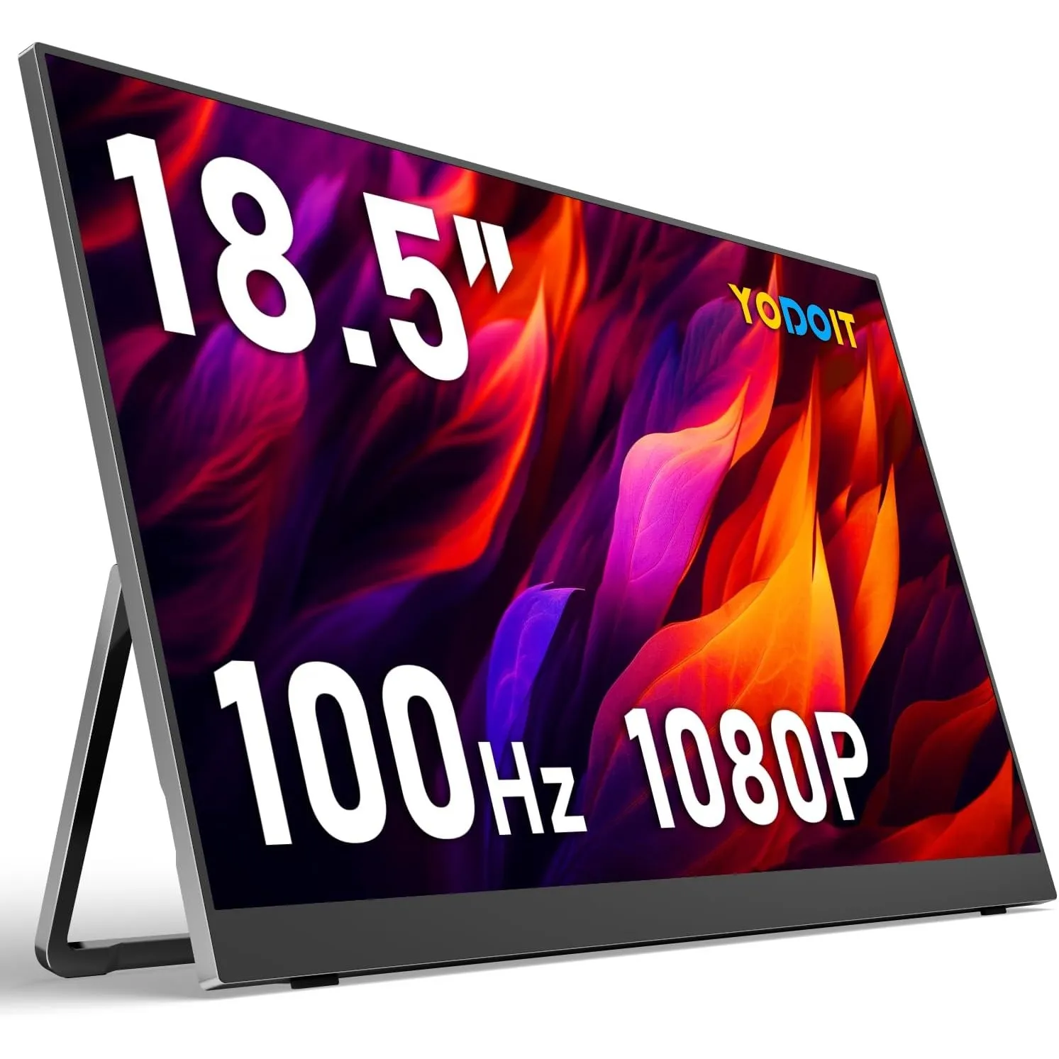 Yodoit Portable Monitor für Laptops, 100 Hz, 18,5 Zoll, FHD 1080p, IPS-Tragbarer Bildschirm mit USB-Typ-C-Anschluss und…