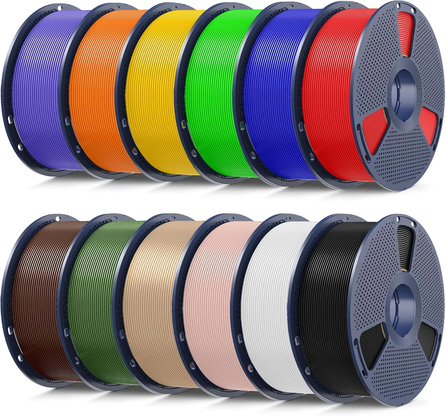 SUNLU 1KG*12 PLA+2.0 Filament, Stärker und Robuster, High Speed Upgrade PLA PLUS Filament, 1KG pro Spule, 12 Rollen, Me…