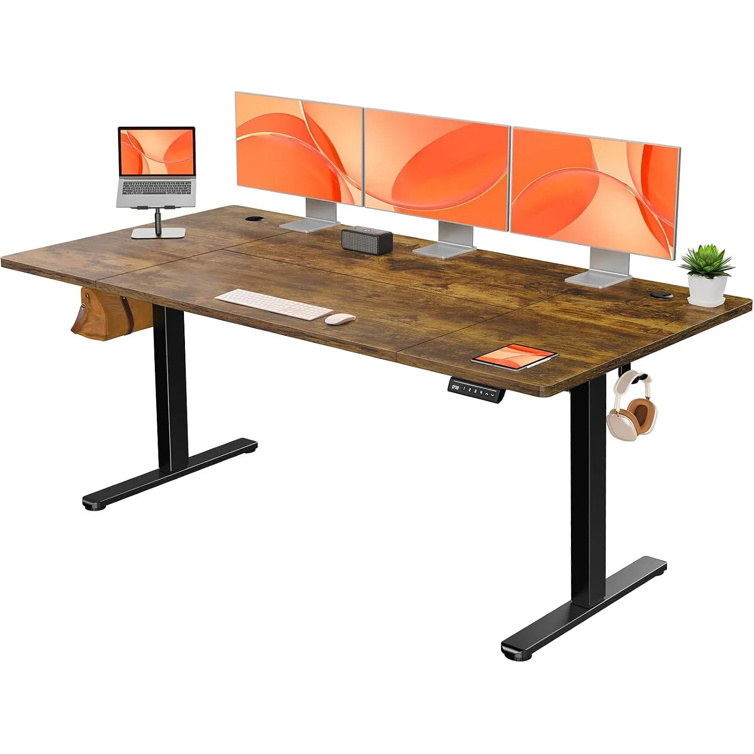 ErGear Elektrisch Höhenverstellbarer Schreibtisch 160x80 cm, Schreibtisch Höhenverstellbar mit 4 Memory-Funktion, Gamin…