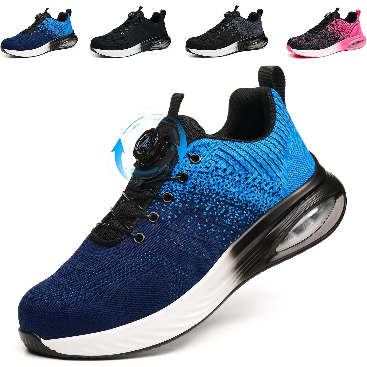 Sicherheitsschuhe Herren Damen Leicht Sportliche Arbeitsschuhe Atmungsaktiv Stahlkappenschuhe rutschfest Arbeitsschutzs…