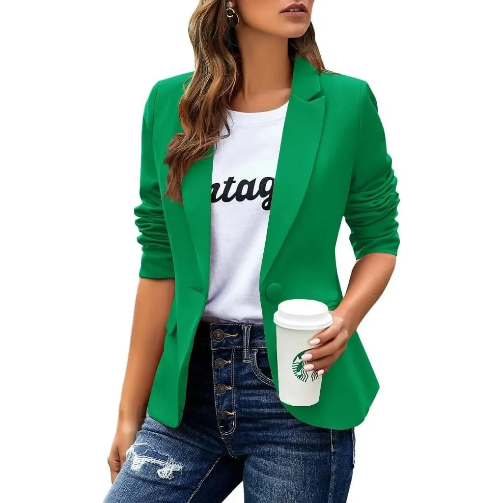 Cicy Bell Damen Casual Langarm Blazer Revers Büro Arbeit Blazer Jacke