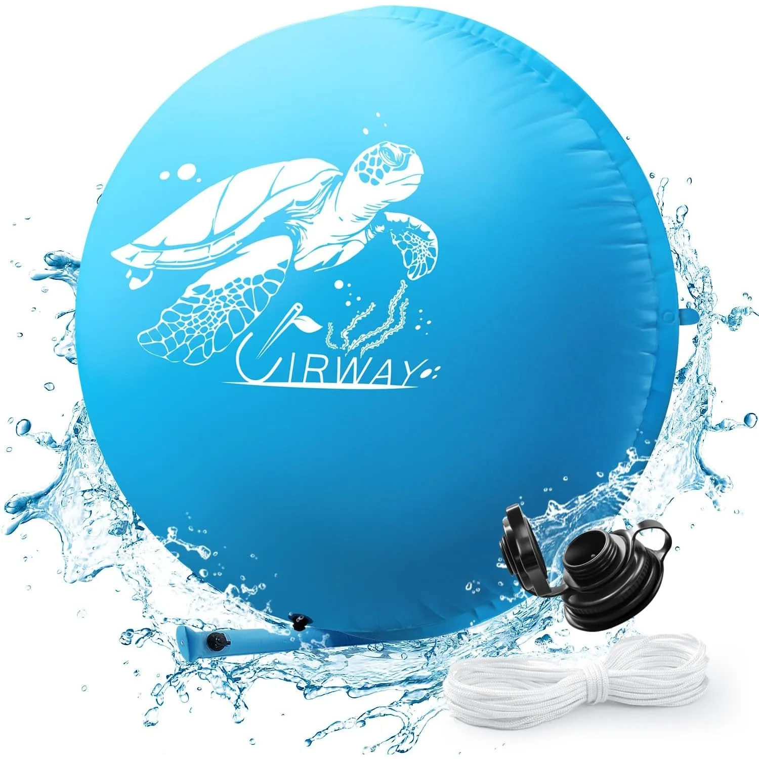 UIRWAY Poolkissen Winter XXL | Poolkissen Rund 4m mit Doppelnaht | Luftkissen Pool Winter inkl. Reparaturkit & Der Verl…