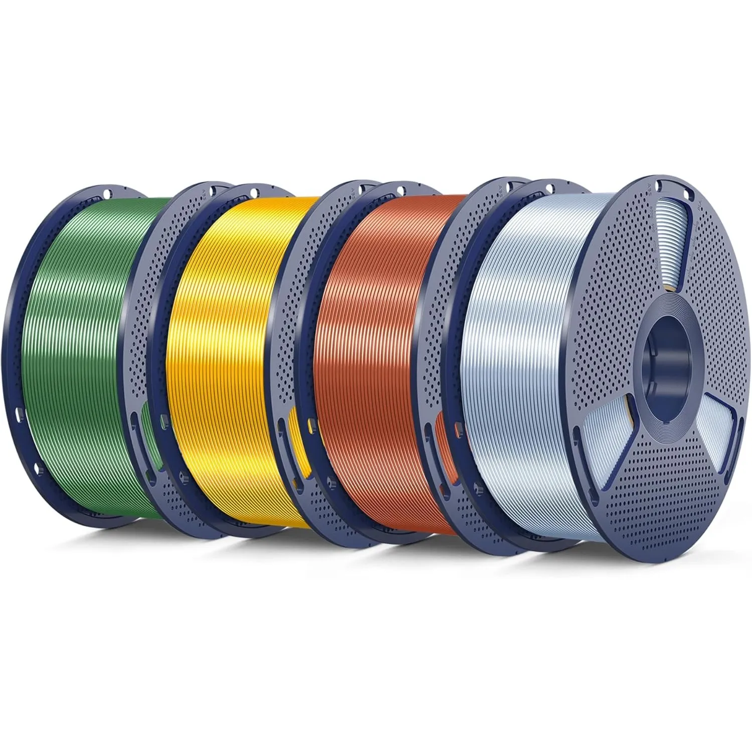 SUNLU 4KG Silk PLA PLUS Filament, Glänzendes SILK PLA+ Filament, glatte, Seidige Oberfläche, 1KG pro Spule, 4 Rollen, S…