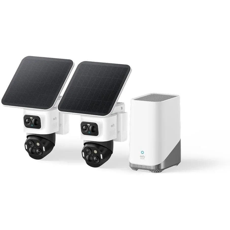 ANKER eufyCam S4 2‑Kamera‑Set, Überwachungskamera Außen, Farbnachtsicht