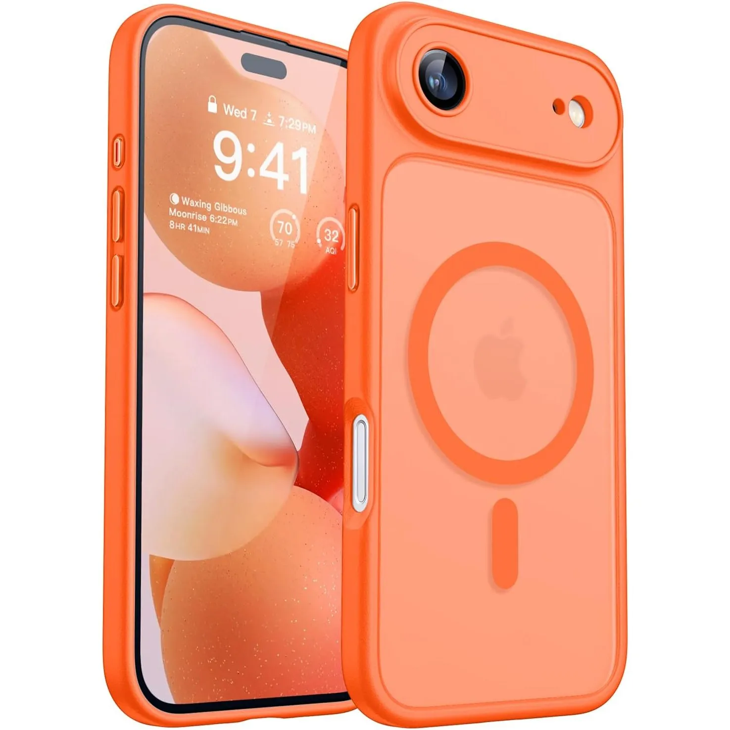 CANSHN für iPhone Air Hülle mit Kameraschutz,Orange