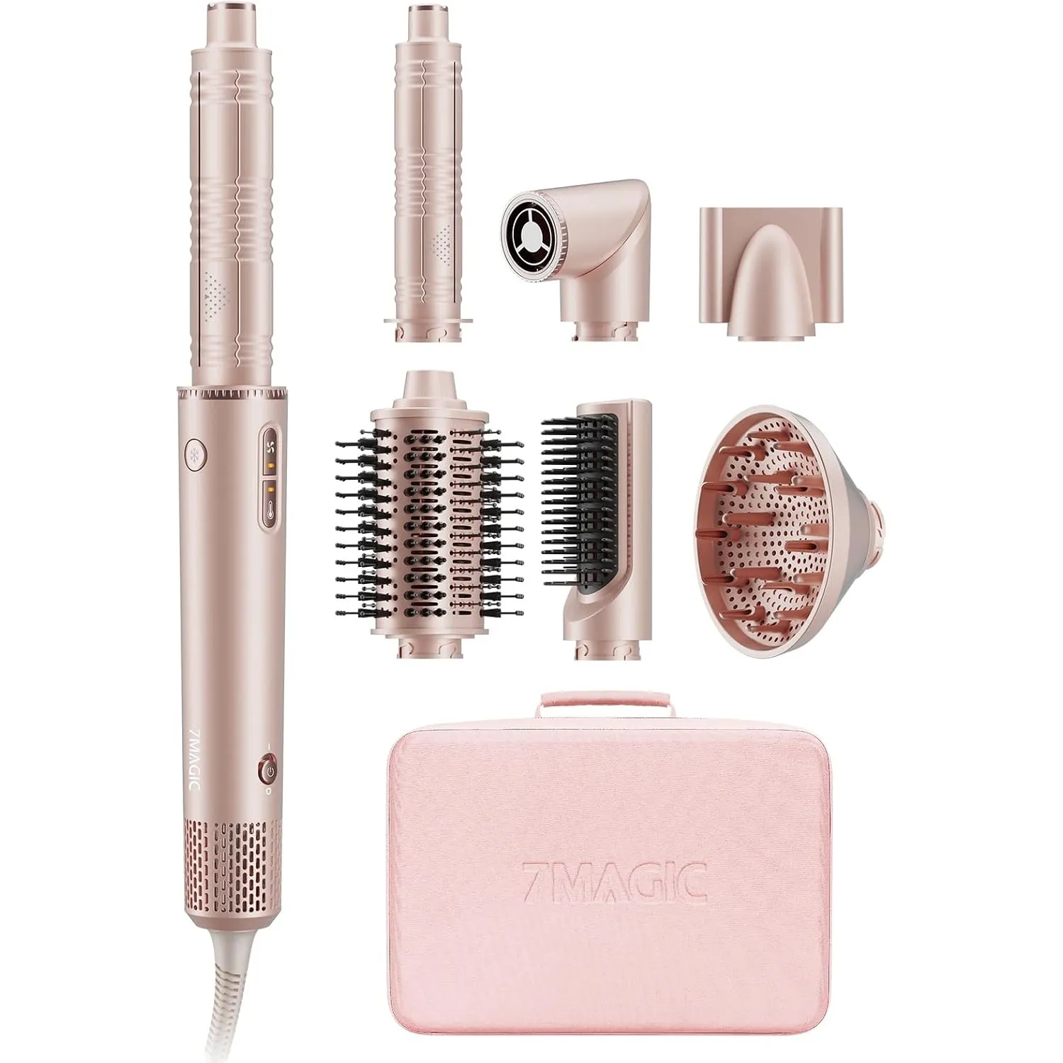 7 in 1 Airstyler, Föhn mit Diffusor, lockenstab Automatisch, Auto-Styling