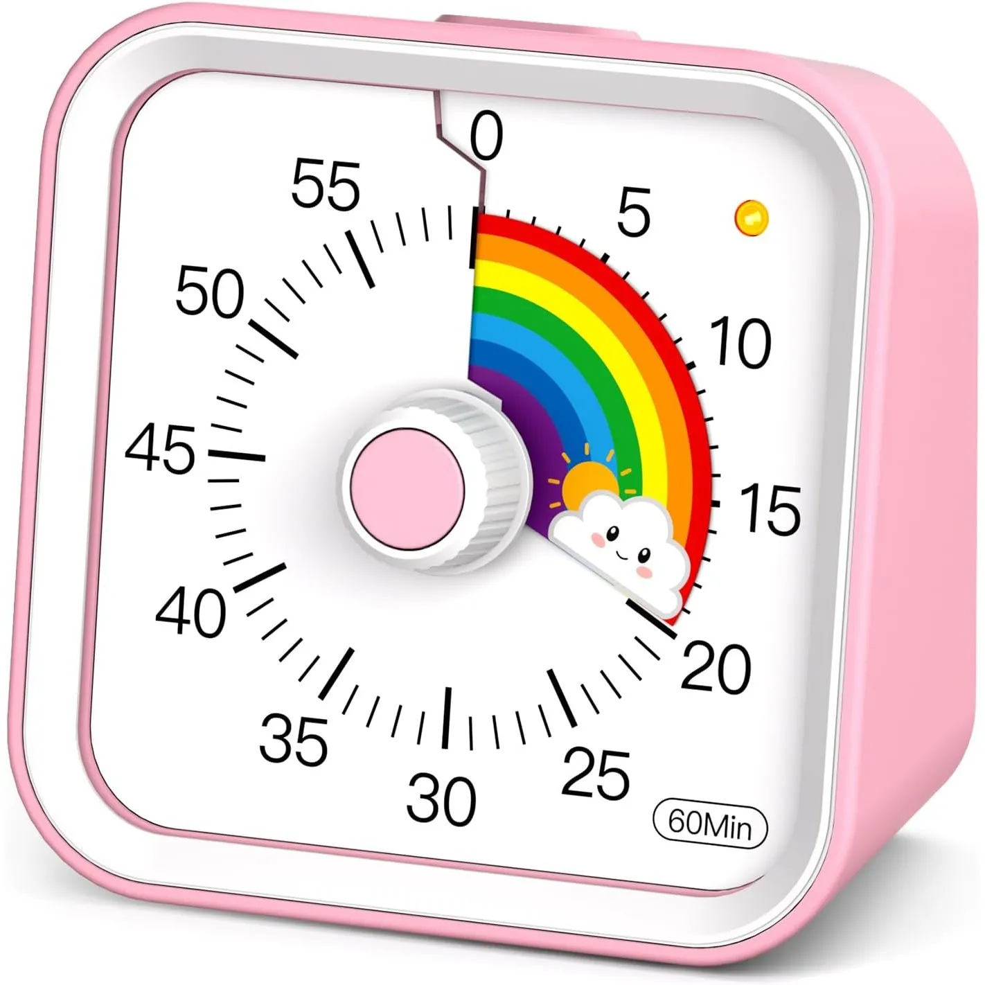 Visueller Timer Kinder mit Pausenfunktion, 60 Minuten Countdown Regenbogen Timer für Kinder Schreibtischstudie, Klassen…