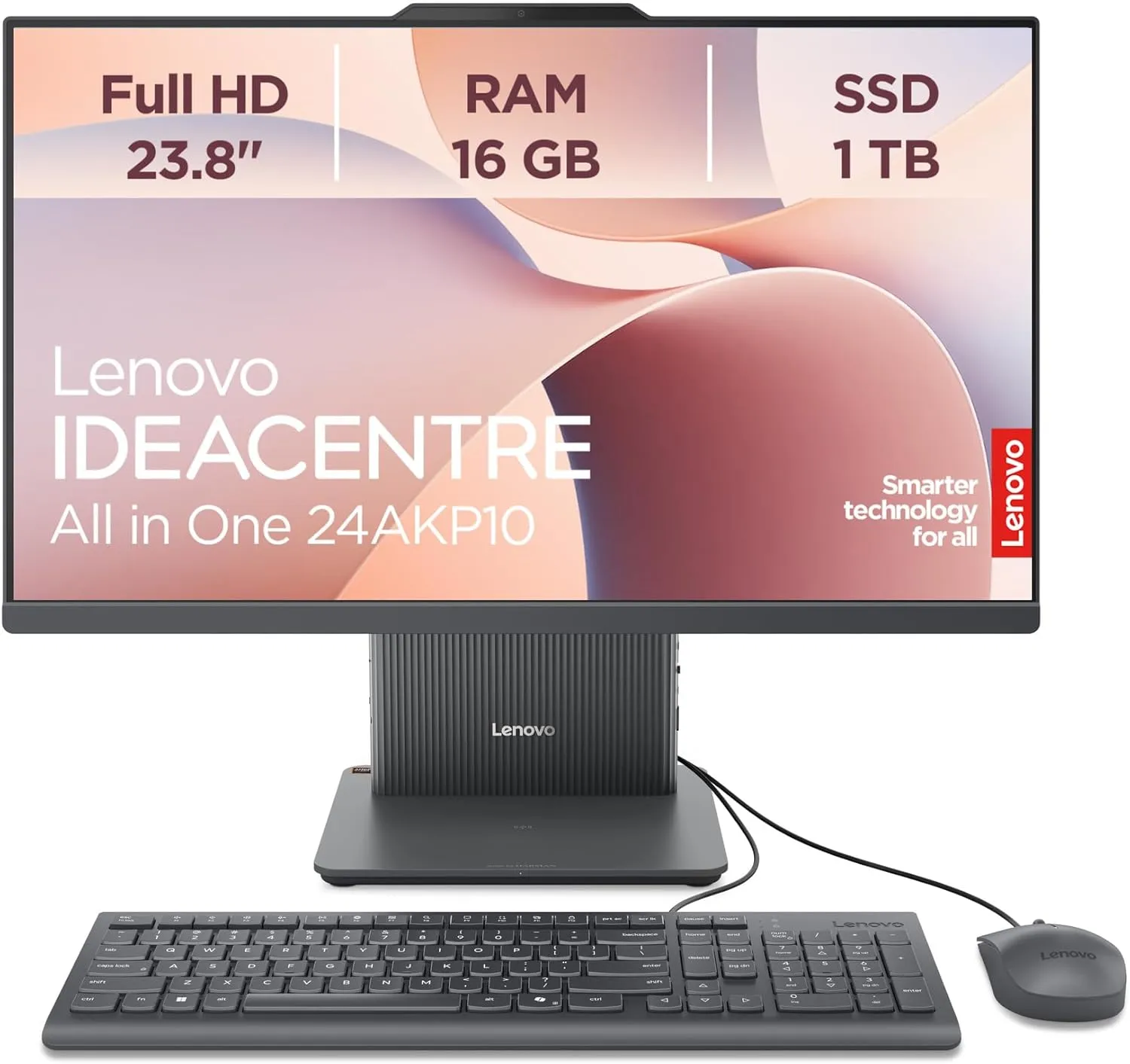 Lenovo IdeaCentre All-In-One PC | 23.8 Inch Full HD Display | AMD Ryzen 5 220 | 16GB RAM | 1TB SSD | AMD Radeonn Graphi…