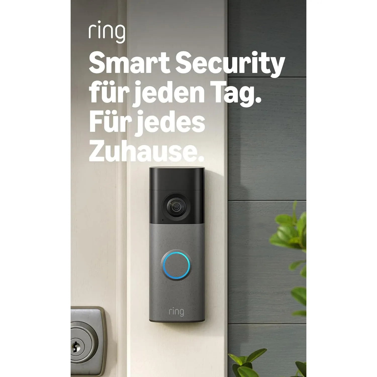 Ring Akku-Videotürklingel (Battery Video Doorbell) (neueste Gen.), Kabellose Türklingel-Kamera, Retinal 2K, 6x-Zoom, Ei…
