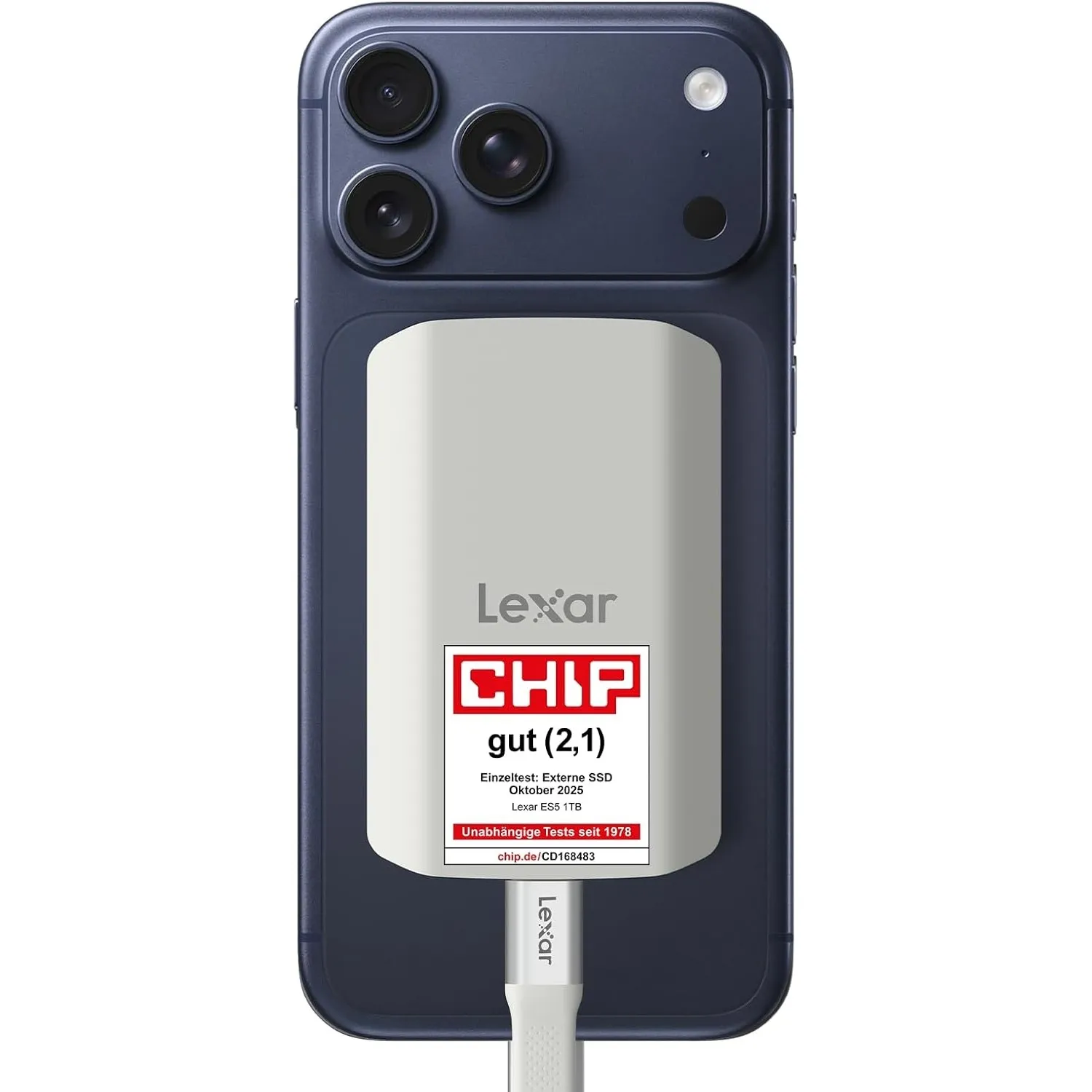 Lexar ES5 Tragbare SSD 1TB, USB 3.2 Gen2x2 mit bis zu 2.000 MB/s Lesen und Schreiben, IP65-Schutz, Magsafe Phone SSD Un…