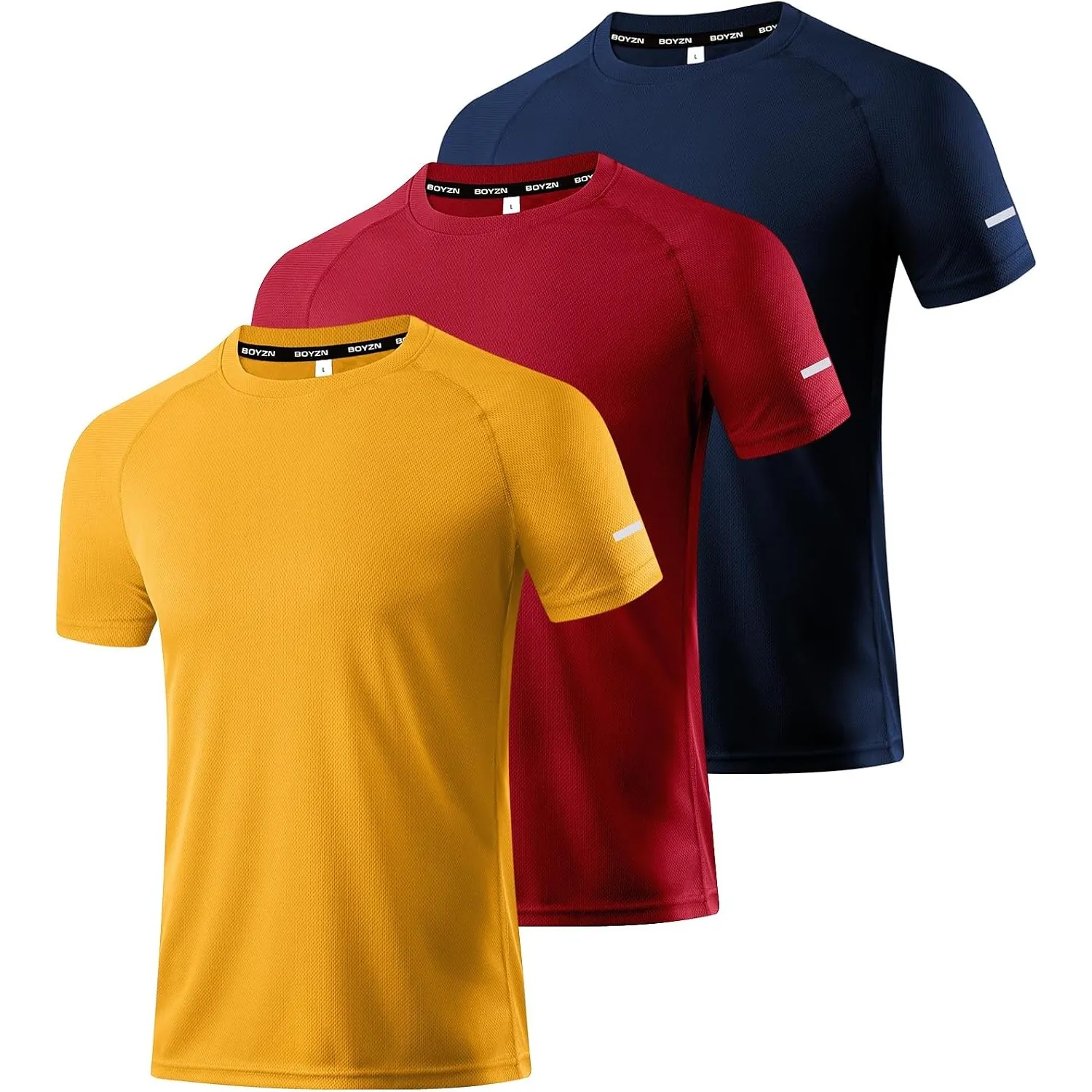 Boyzn 1, 3, 5 or 7er Pack Sport Tshirts Herren Kurzarm T-Shirts Funktionsshirt Laufshirt Schnelltrocknend Atmungsaktive…