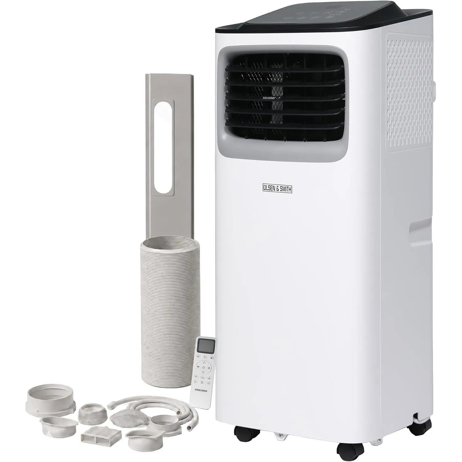 Olsen & Smith 9000 BTU Mobile Klimaanlage & Luftentfeuchter - 3-in-1 Klimagerät mit Abluftschlauch, Schiebefenster-Adap…