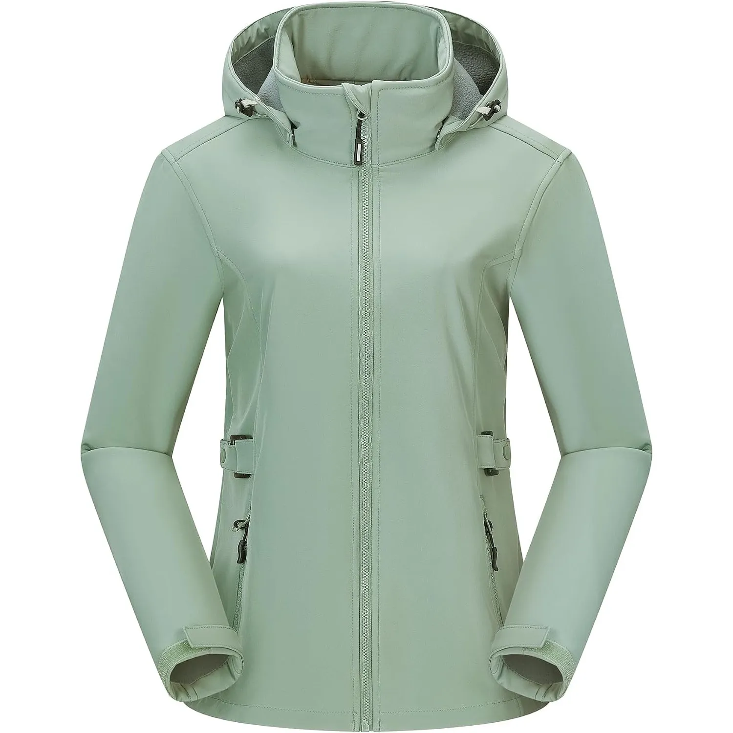 Outdoor Ventures Damen Wasserdichte Softshelljacke mit Abnehmbarer Kapuze