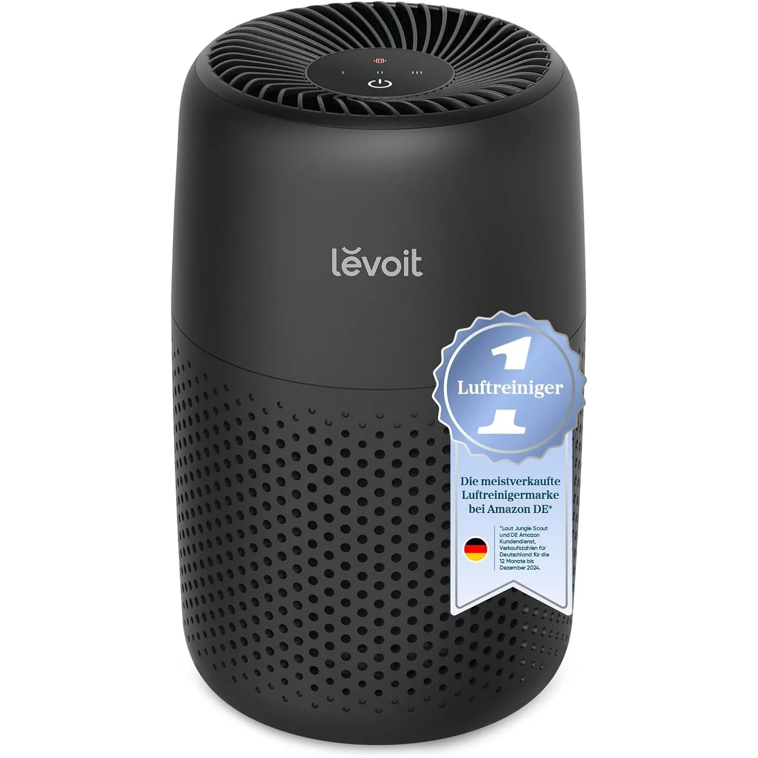 Levoit CoreMini Luftreiniger für Schlafzimmer, Energieverbrauch 7W, Schwarz | 3-in-1 HEPA Aktivkohlefilter gegen Schimm…