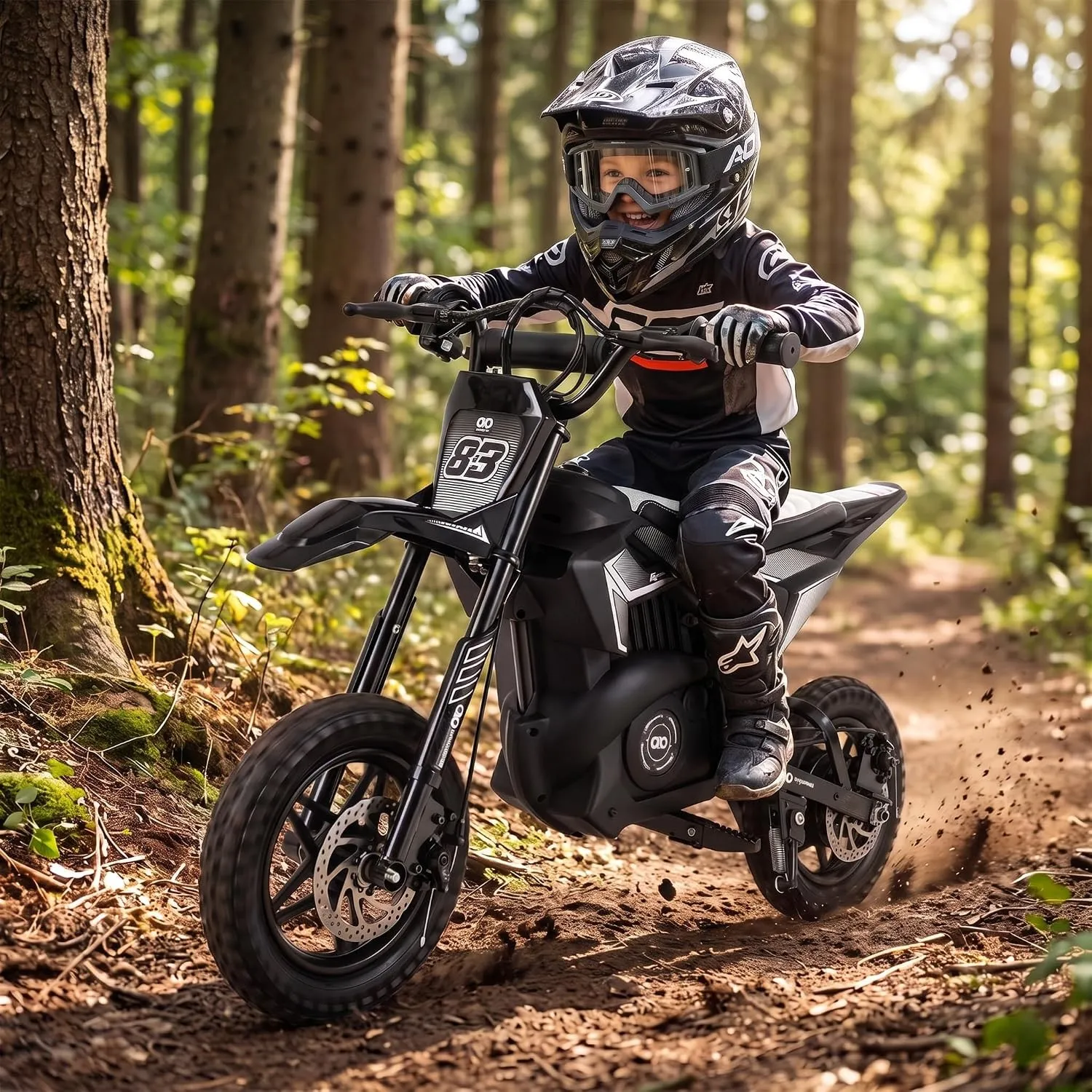 Actionbikes Motors Kinder Elektro Motorrad Raider (Schwarz)