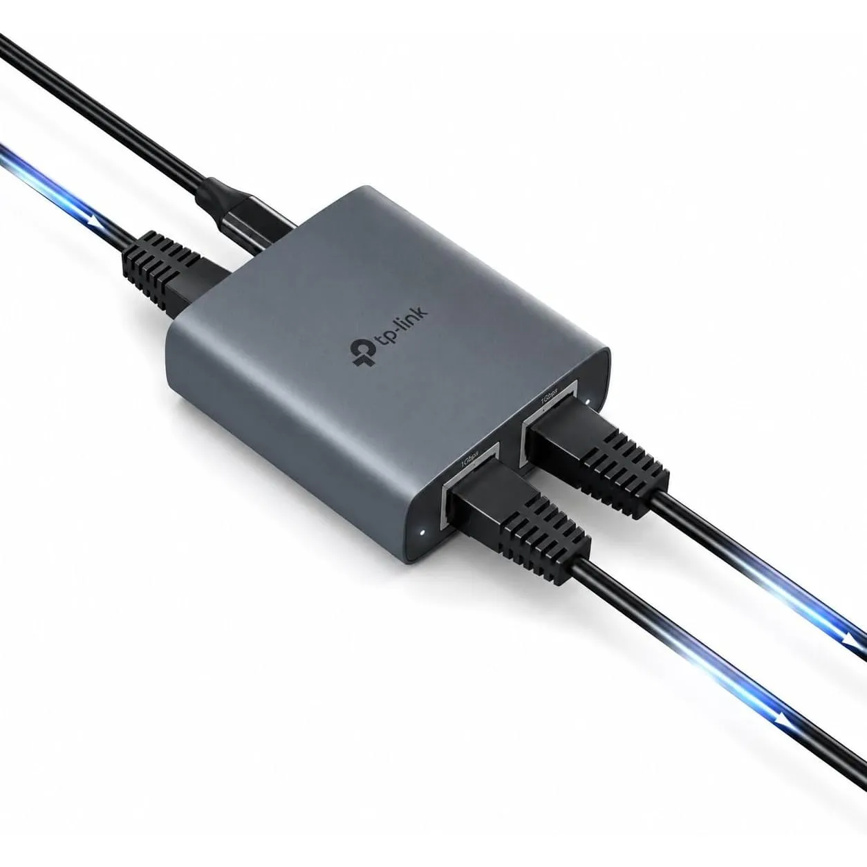 TP-Link EH210 LAN Splitter 1 auf 2 (Gigabit Ethernet Splitter) | inkl. USB-Stromkabel & Cat 5e Netzwerkkabel | Aluminiu…