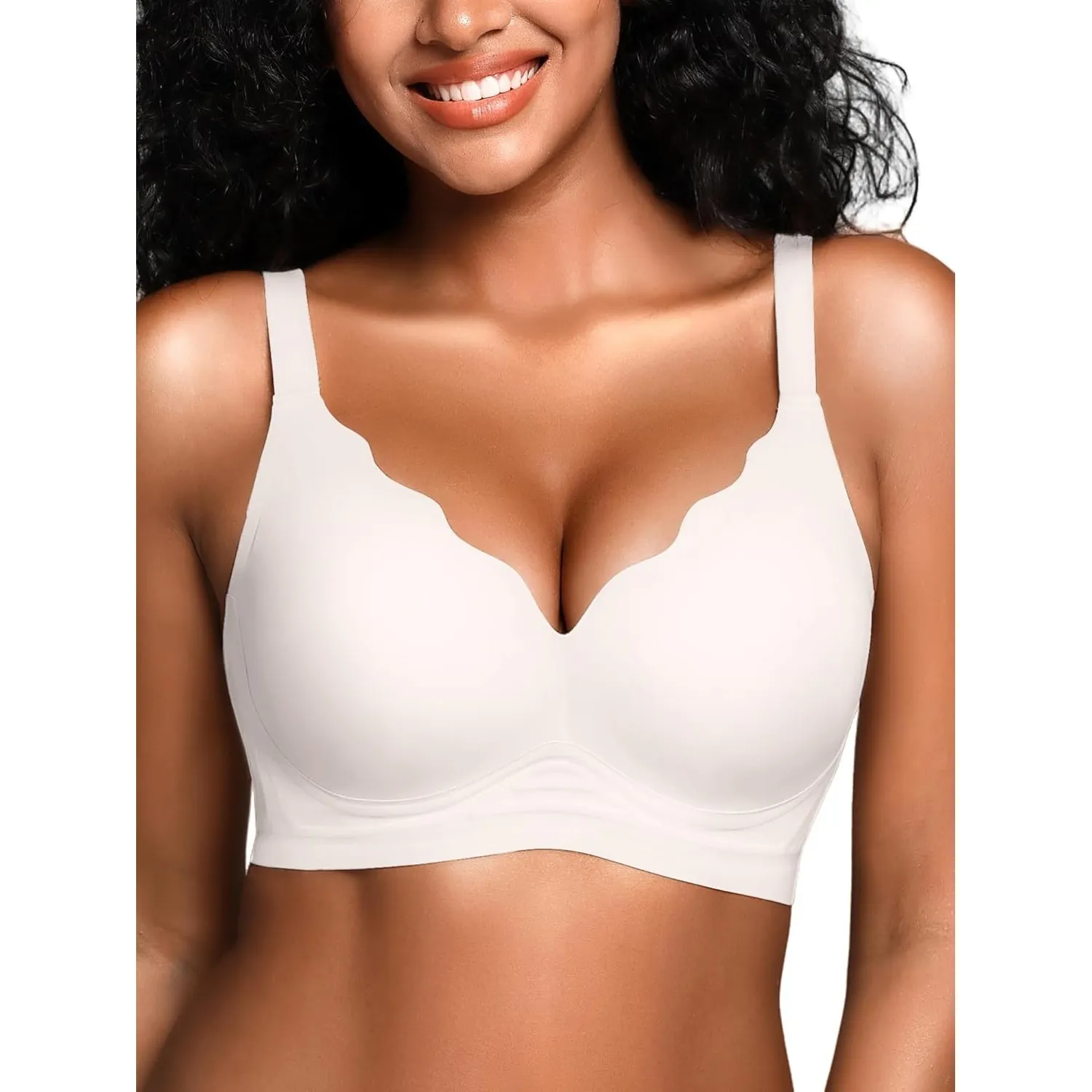 BH für Damen ohne Bügel mit Weicher Unterstützung, Bequeme Nahtlose Bralettes Gepolstert, Bügelloses Bustier Komfort BHS