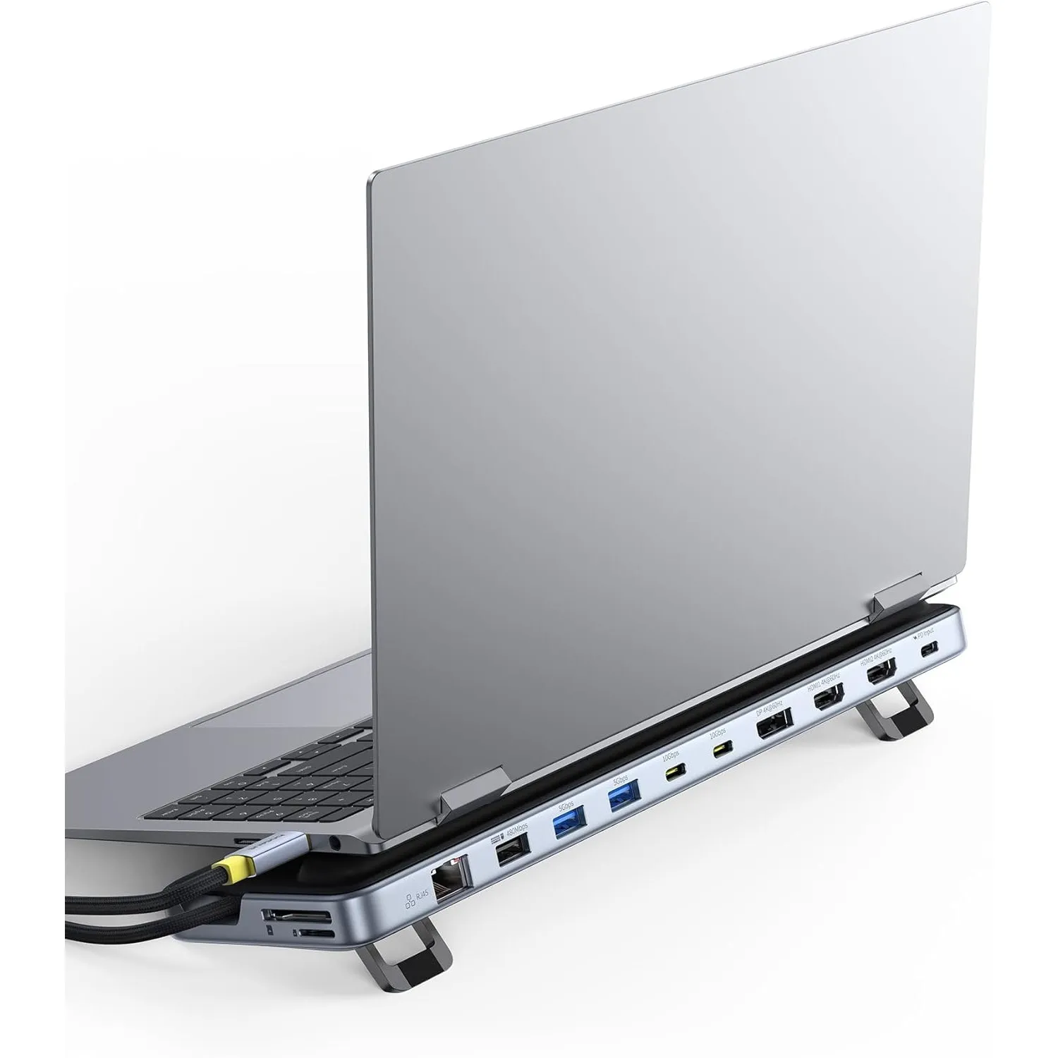 Baseus Laptop-Dockingstation-Ständer, 12-in-1, HUB Dreifaches 4K-Display, HDMI/DP, 10 Gbit/s USB A/C, schnelle Datenübe…