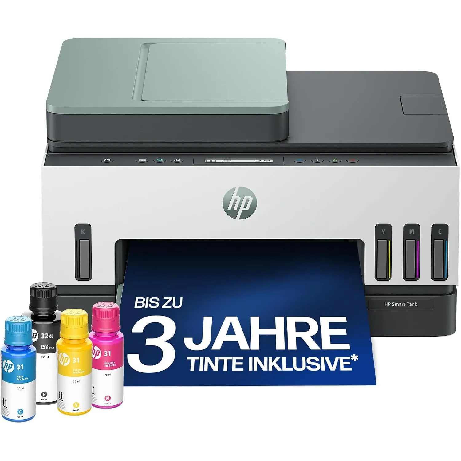 HP Smart Tank 7307 3-in-1 Multifunktionsdrucker (WLAN; Duplex; ADF) – 3 Jahre Tinte inklusive, 3 Jahre Garantie, großer…